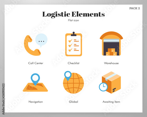 Logistic elements flat pack