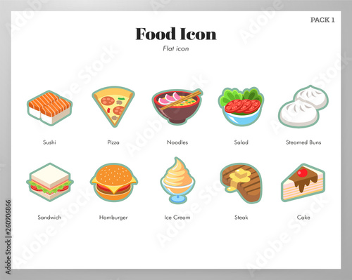 Food icon flat pack