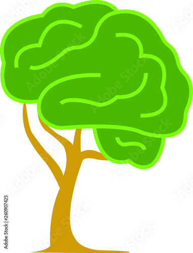 Concepto de cerebro - árbol 