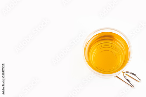 Tea with lemon verbena - Aloysia citrodora. White background