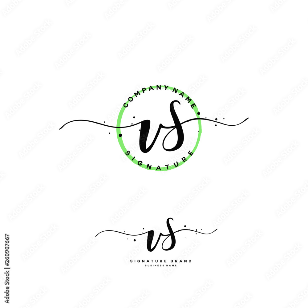 V S VS Initial letter handwriting and signature logo. V S VS Initial letter handwriting and signature logo.