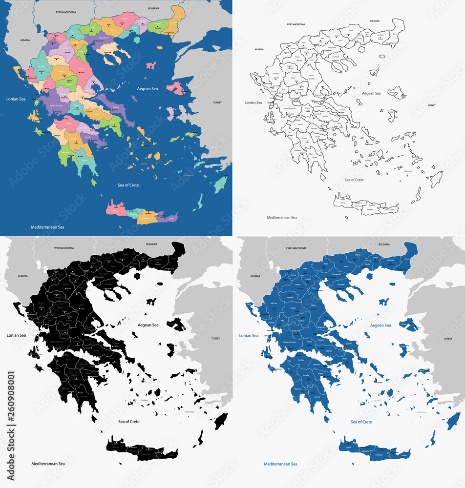 Obraz premium Map of Greece