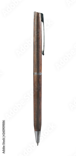 Ballpoint Pen - Wooden on White Background
