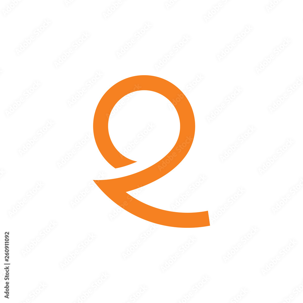 number two circle line arrow geometric logo vector number two circle line arrow geometric logo vector