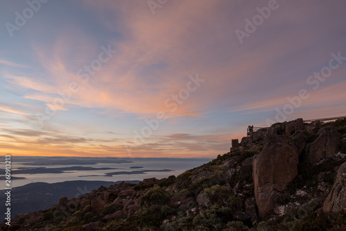 view at Dawn Mt Wellington
