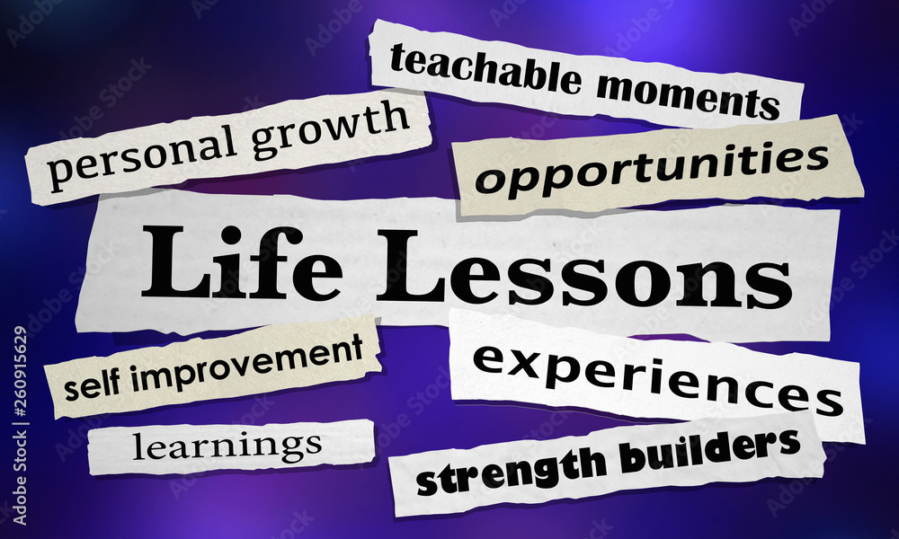 Life Lessons Personal Growth News Headlines 3d Illustration