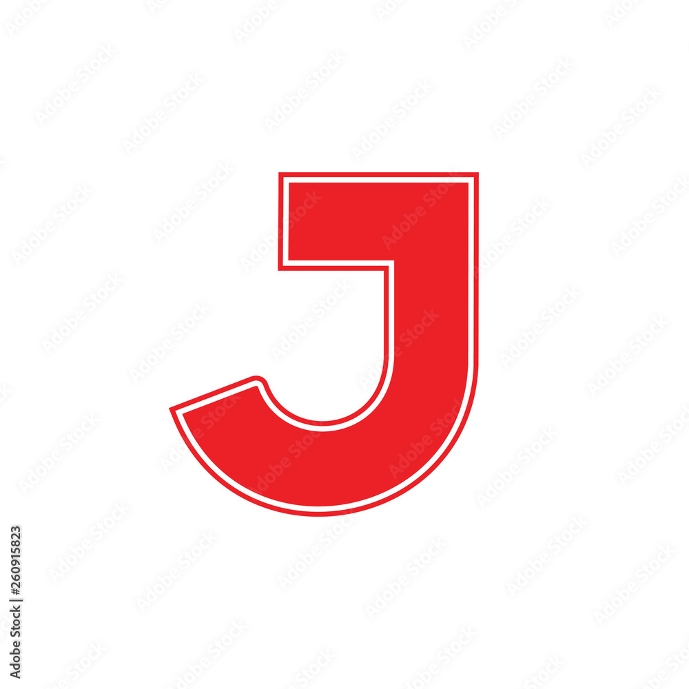 letter j simple geometric simple logo vector letter j simple geometric simple logo vector