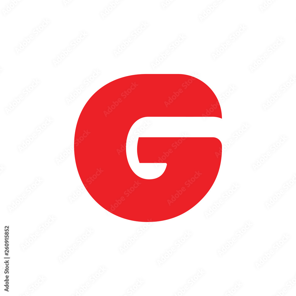 letter g simple geometric curves logo vector letter g simple geometric curves logo vector
