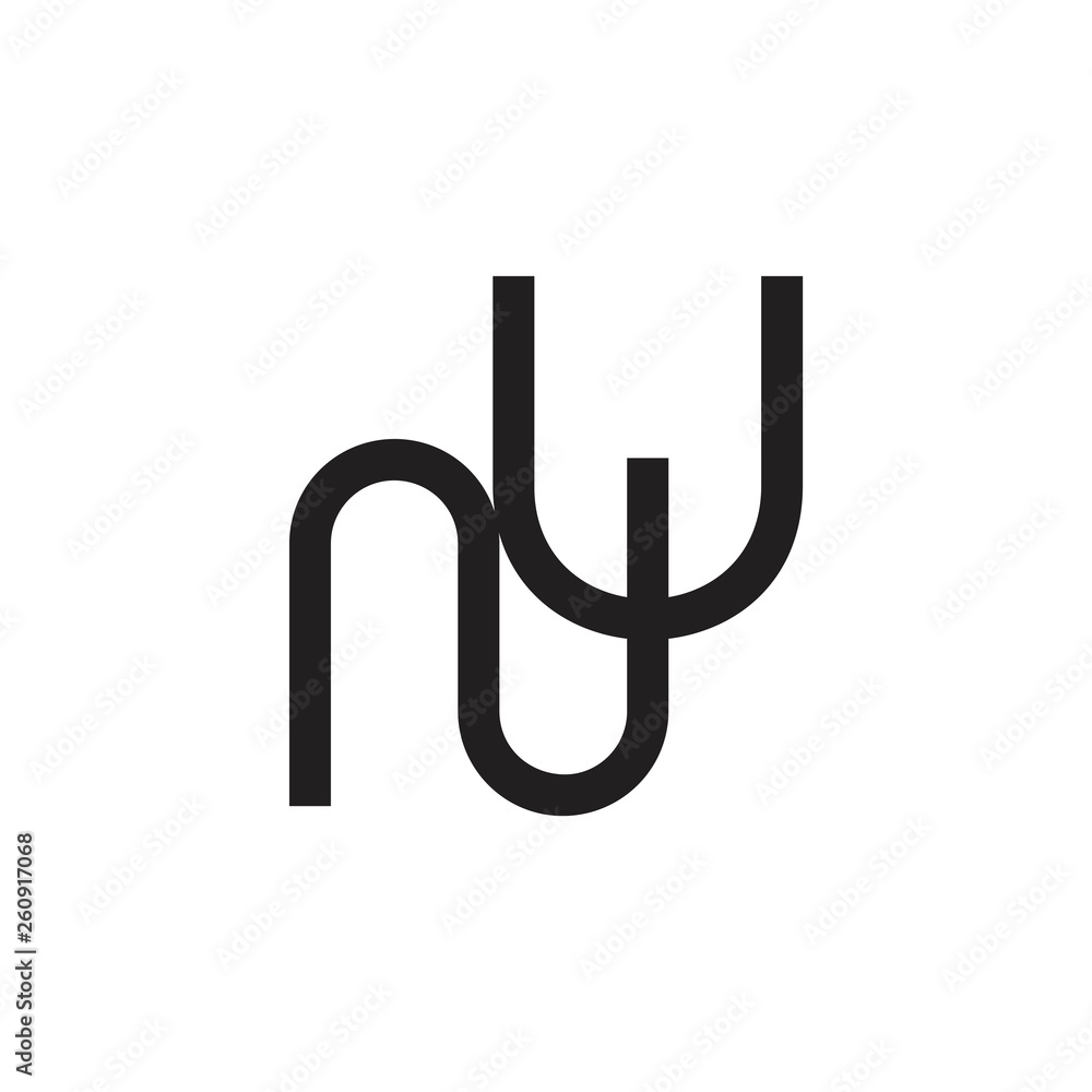 letters ny simple line geometric logo vector letters ny simple line geometric logo vector