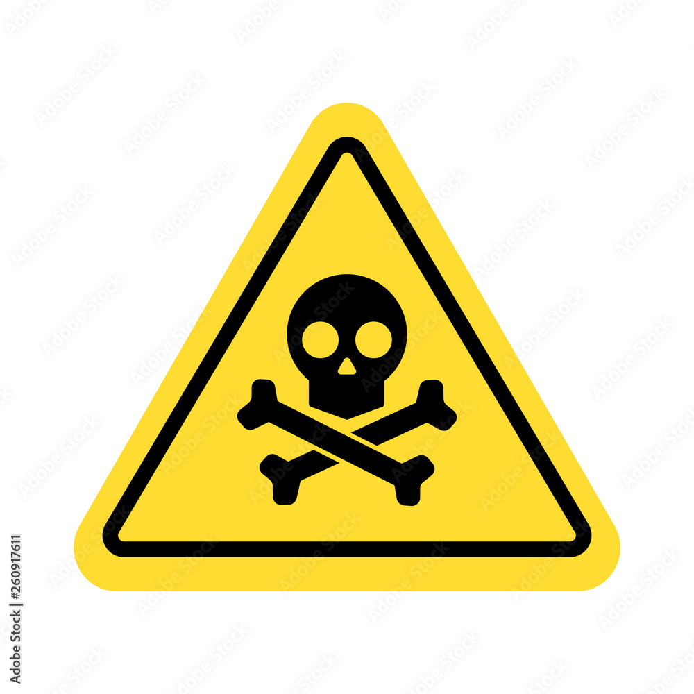 warning sign with skull symbol warning sign with skull symbol