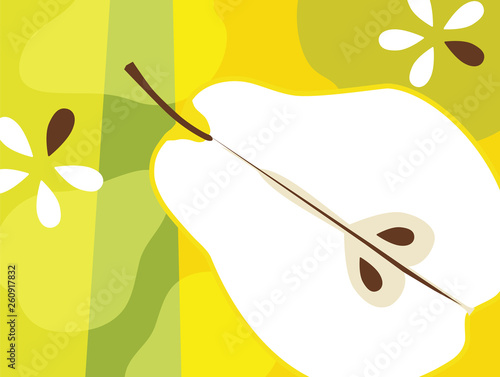 abstract retro design of pears