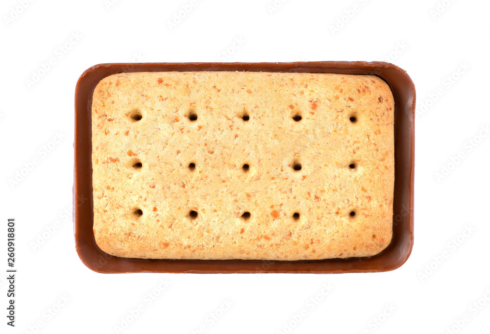 Square Chocolate Biscuits Isolated On White Background Square Chocolate Biscuits Isolated On White Background