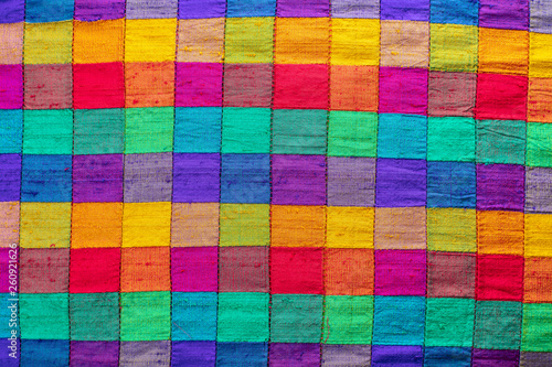 colored check fabric texture