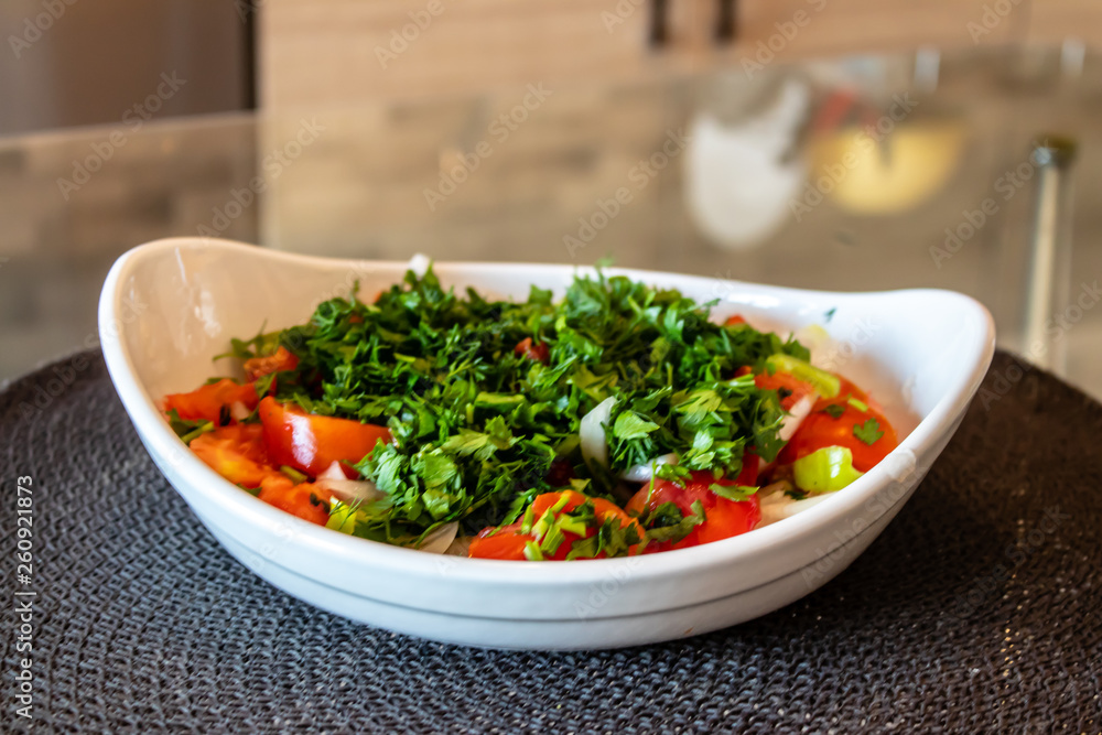 a side view closeup shoot to seasonad salad a side view closeup shoot to seasonad salad