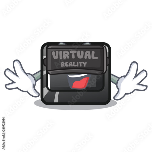 Virtual reality button f10 isolated with the cartoon