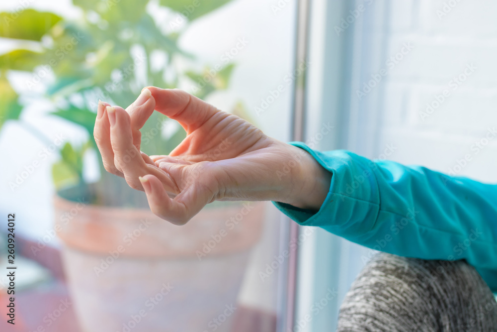 hands with yoga gesture