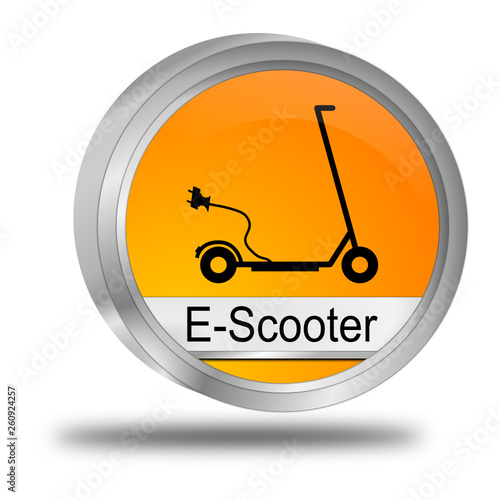 E-Scooter Button - 3D illustration