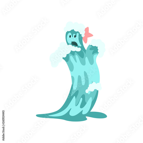 Water Elemental Cartoon Character  Fantasy Creature Vector Illustration