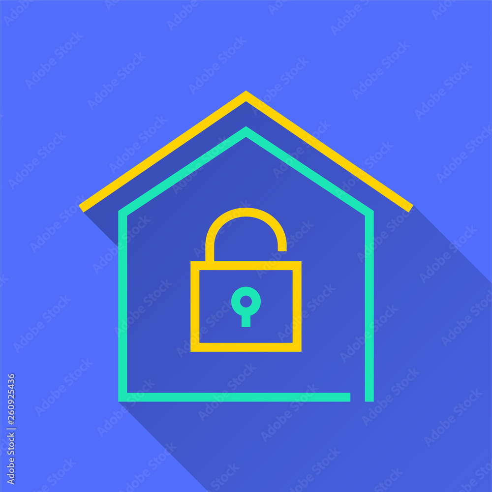 Home security - vector icon for graphic and web design. Home security - vector icon for graphic and web design.