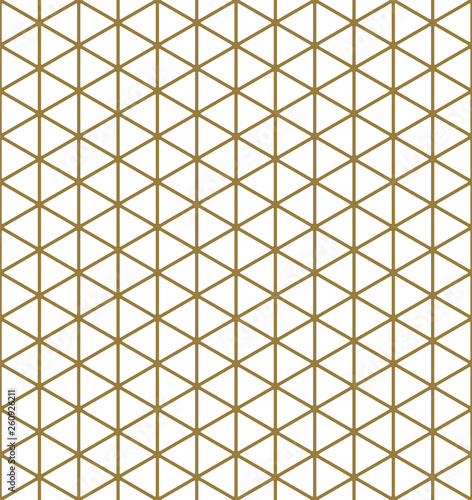 Base grid Mitsukude for patterns Kumiko.Brown color.