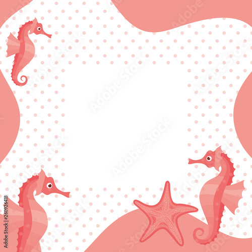 seahorse pattern isolated icon