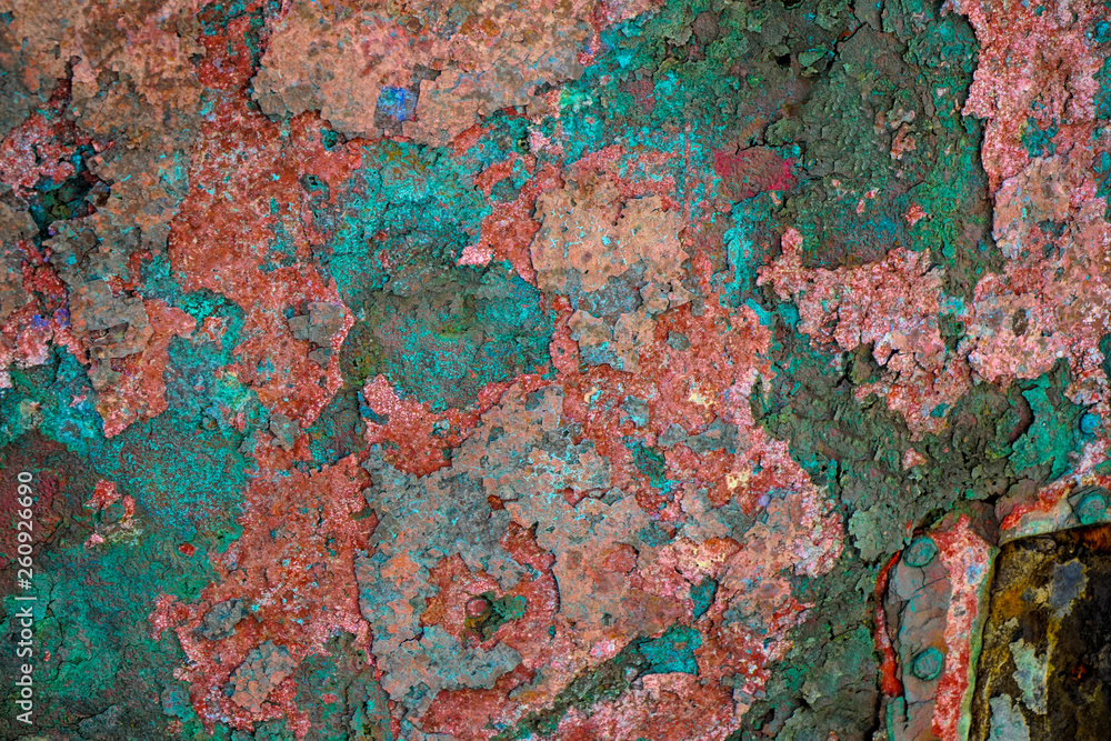 Very old peeling paint on a wall Very old peeling paint on a wall