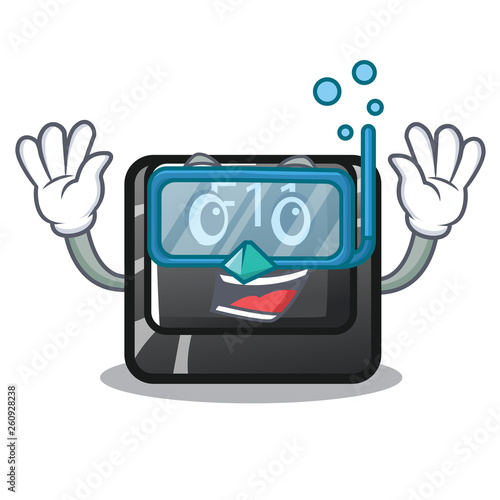 Diving f11 button in the character shape photo