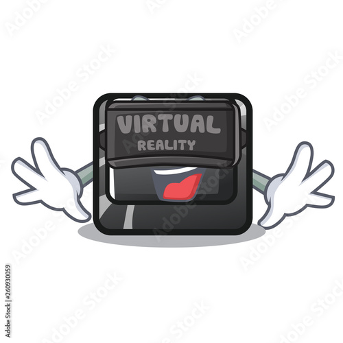 Virtual reality button f11 isolated with the cartoon photo