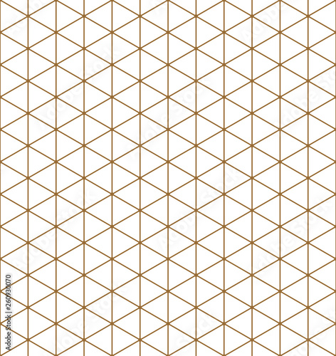 Base grid Mitsukude for patterns Kumiko.Brown color.