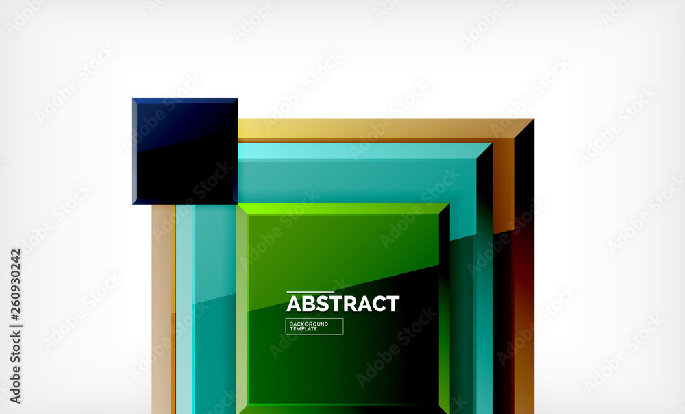 Square geometrical background Square geometrical background