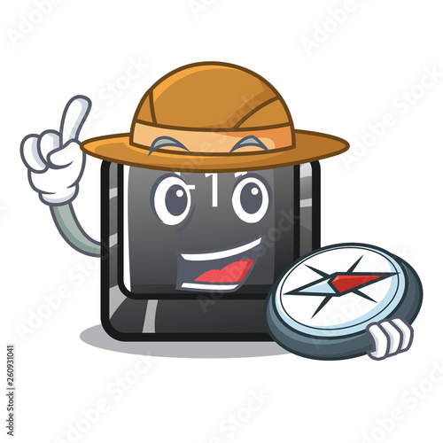 Explorer button f11 isolated with the cartoon photo