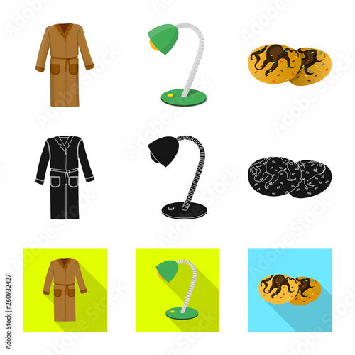 Isolated object of dreams and night sign. Collection of dreams and bedroom vector icon for stock.