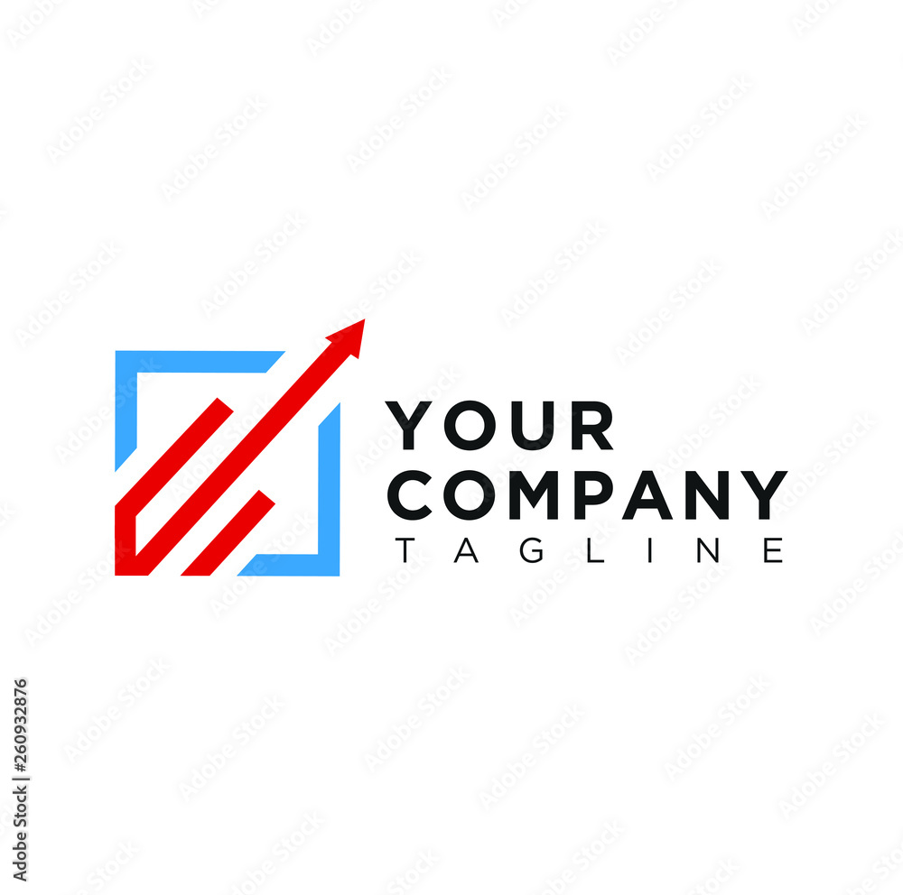 Modern Finance Growth Logo Design Accounting Financial Business. Business Consulting Logo Stock 
