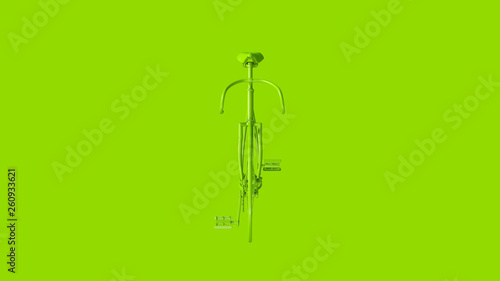 Lime Green Fixed Gear Racing Bike 3d illustration 3d render