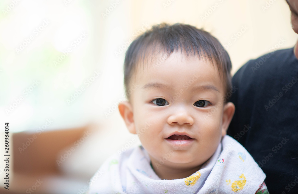 Portrait of sibling boy with happy face