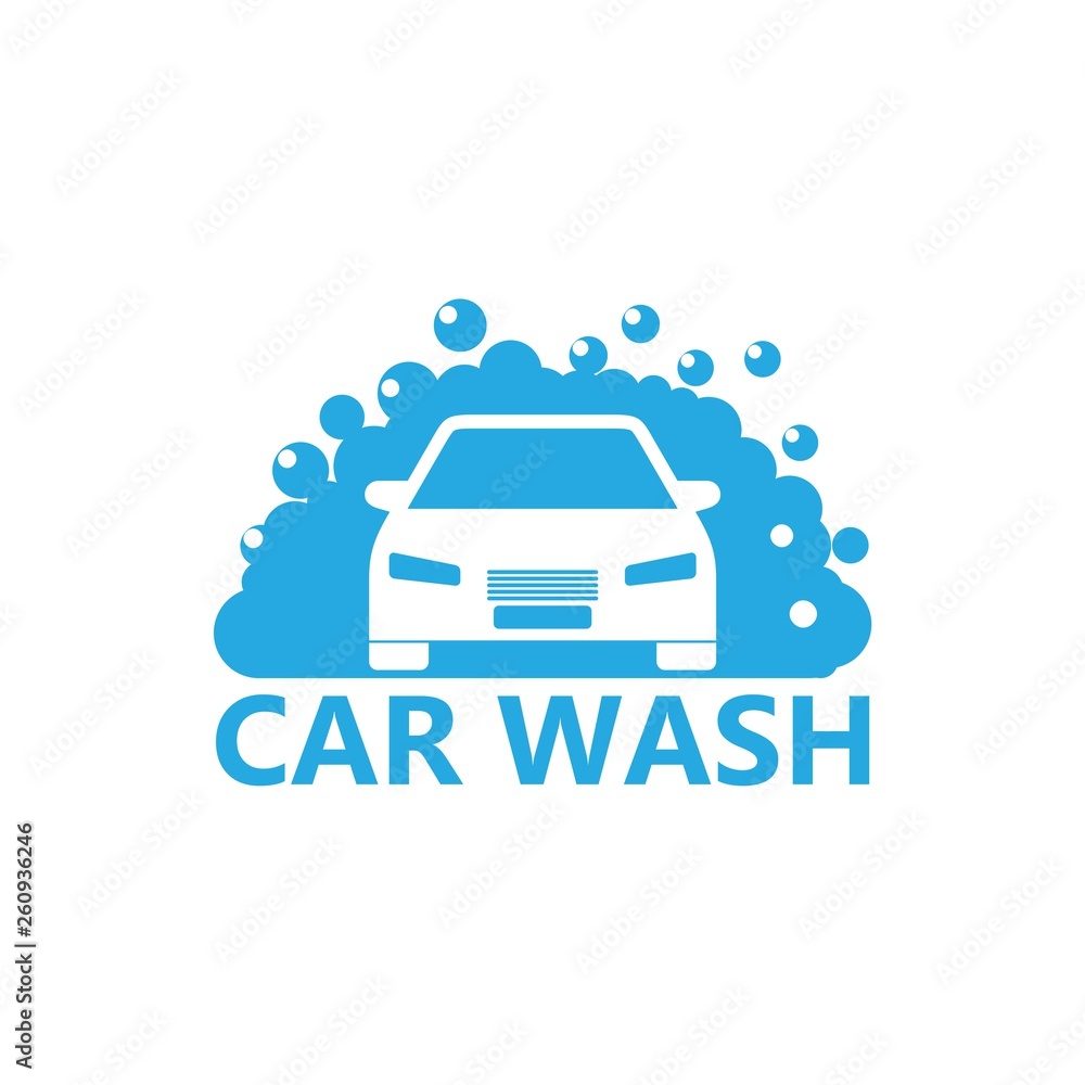 Car wash concept icon, logo or sign