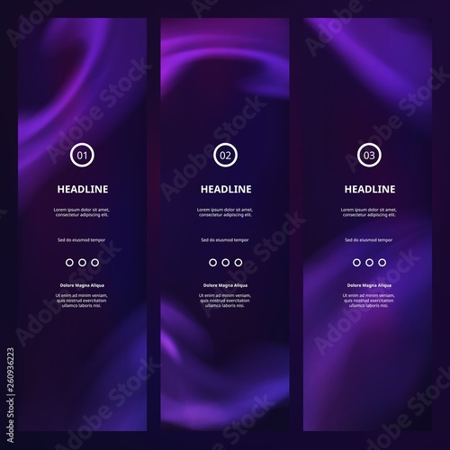 Vector Vertical Purple Background. Smoke Steam, Cloud Flow, Fluid Frame. Abstract 3d Bg