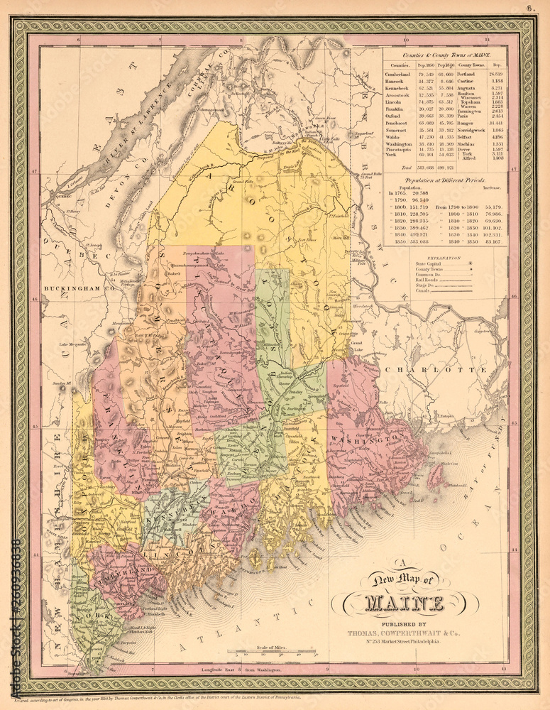 Fototapeta premium Old map. Engraving image