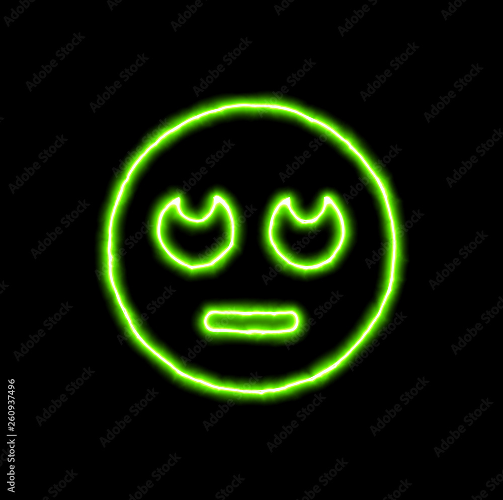 green neon symbol meh rolling eyes green neon symbol meh rolling eyes