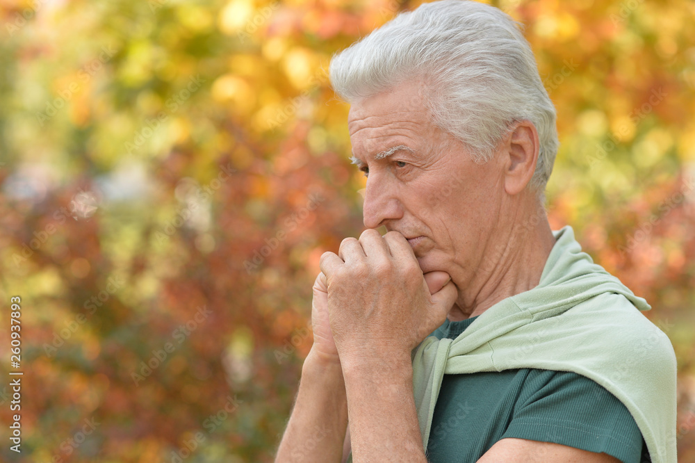 Portrait of a senior man posing outdoors Portrait of a senior man posing outdoors
