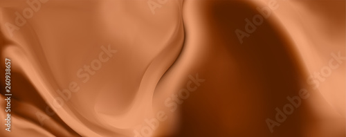 Abstract Background with Flowing Salted Caramel. Vector Sweet Texture. Background for Packaging Design and Advertisement