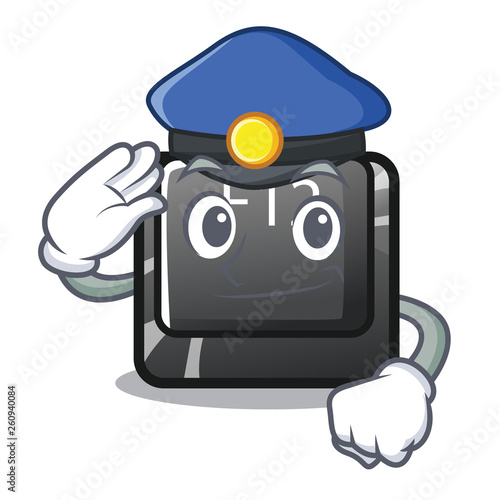 Police button f12 on a keyboard mascot photo