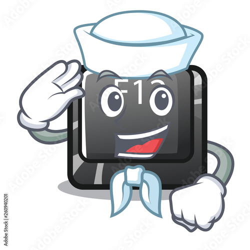 Sailor button f12 on a keyboard mascot