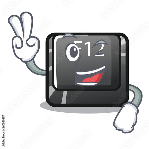 Two finger button f12 isolated in the character