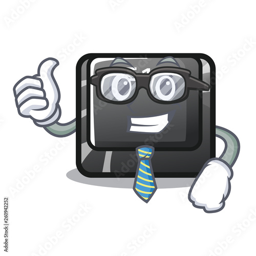 Businessman button f12 isolated in the character