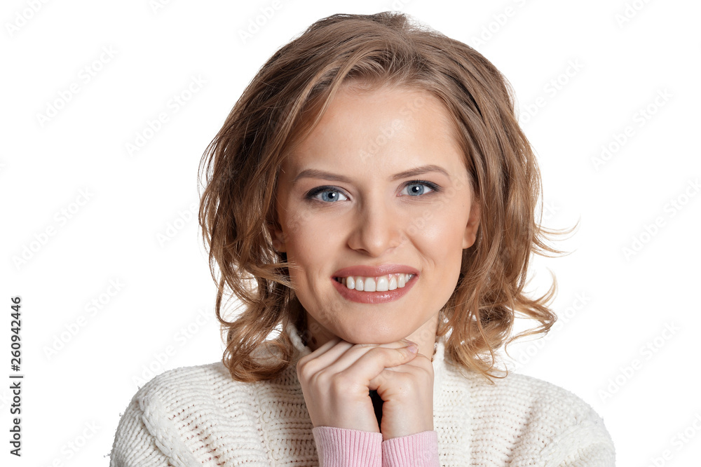 Portrait of beautiful young woman posing isolated Portrait of beautiful young woman posing isolated