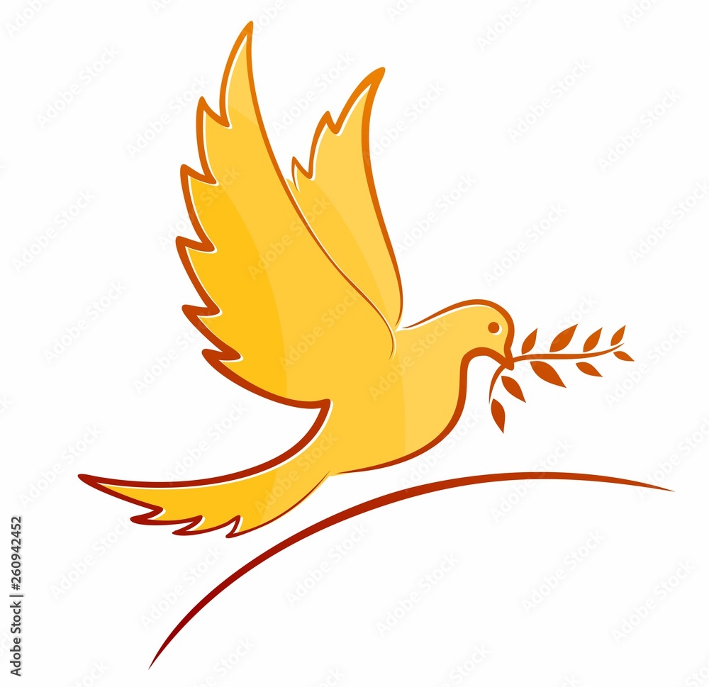 Fototapeta premium A symbol of the stylized flying bird.