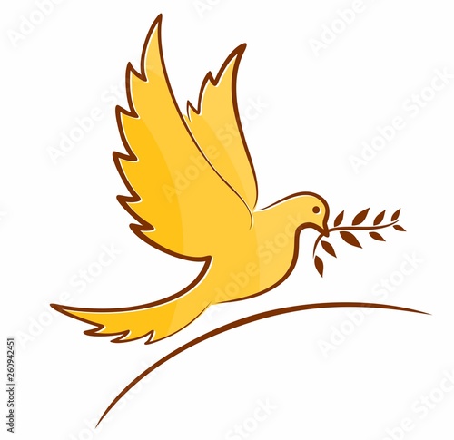 A symbol of the stylized flying bird.