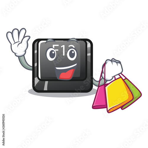 Shopping button f12 isolated in the character