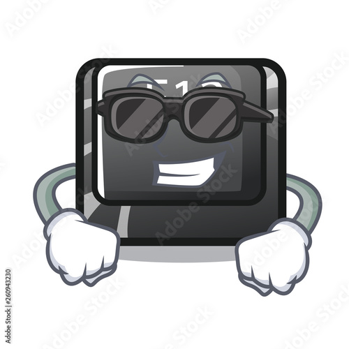 Super cool button f12 isolated in the character
